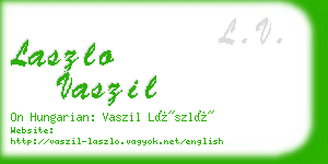 laszlo vaszil business card